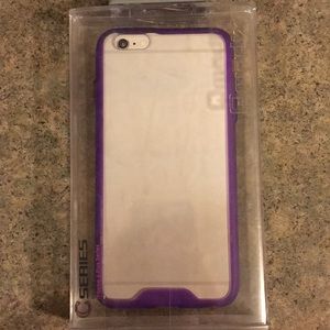 Purple/clear iPhone 6s Plus case